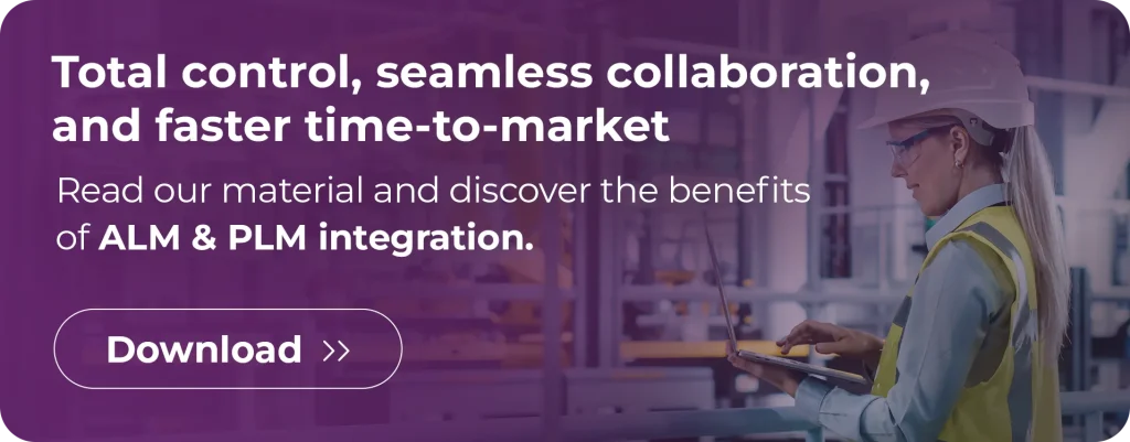 banner: a PDF about ALM & PLM integration