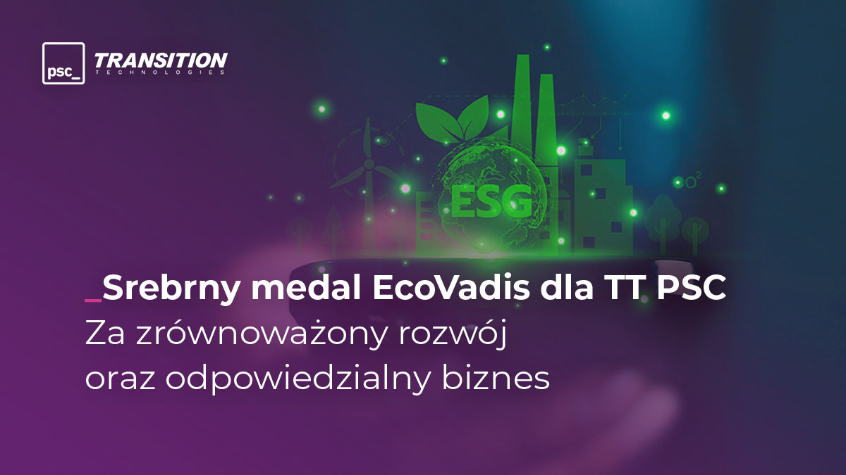 TT PSC in the TOP 15% of companies rated by EcoVadis