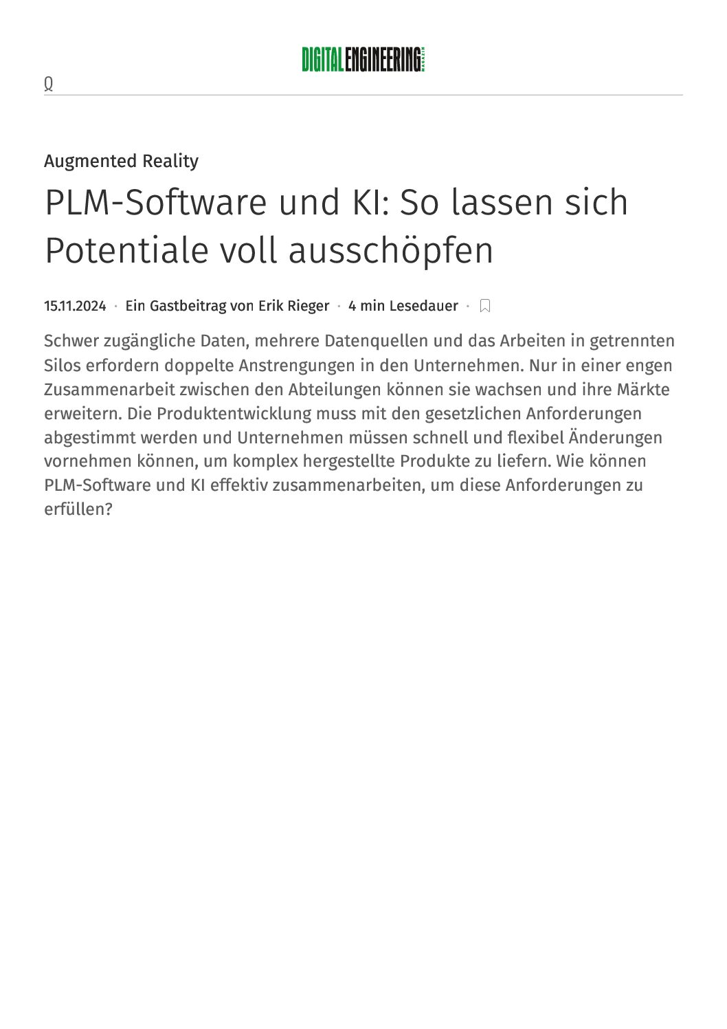 PLM-Software und KI