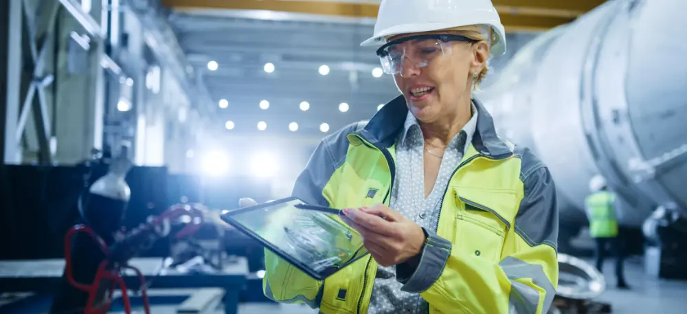 Person reviewing financial charts on computer screens.